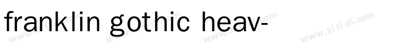 franklin gothic heav字体转换